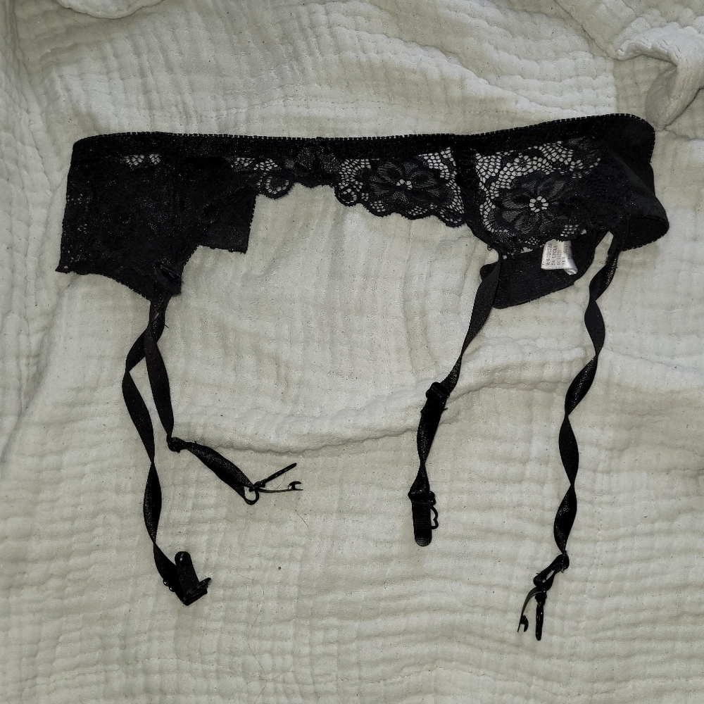 Black garter belt